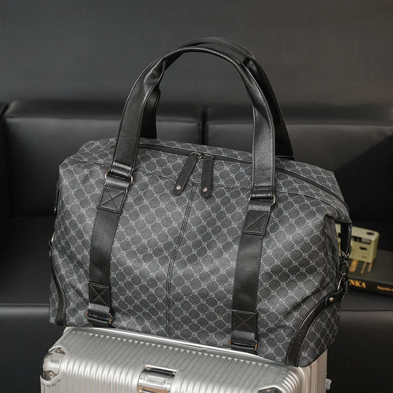 

Top-handle Large Messenger Men New Handbag Men's 2022 Business Bag Luxury Bag Hand Shoulder Plaid Male Travel Bag Capacity Bag