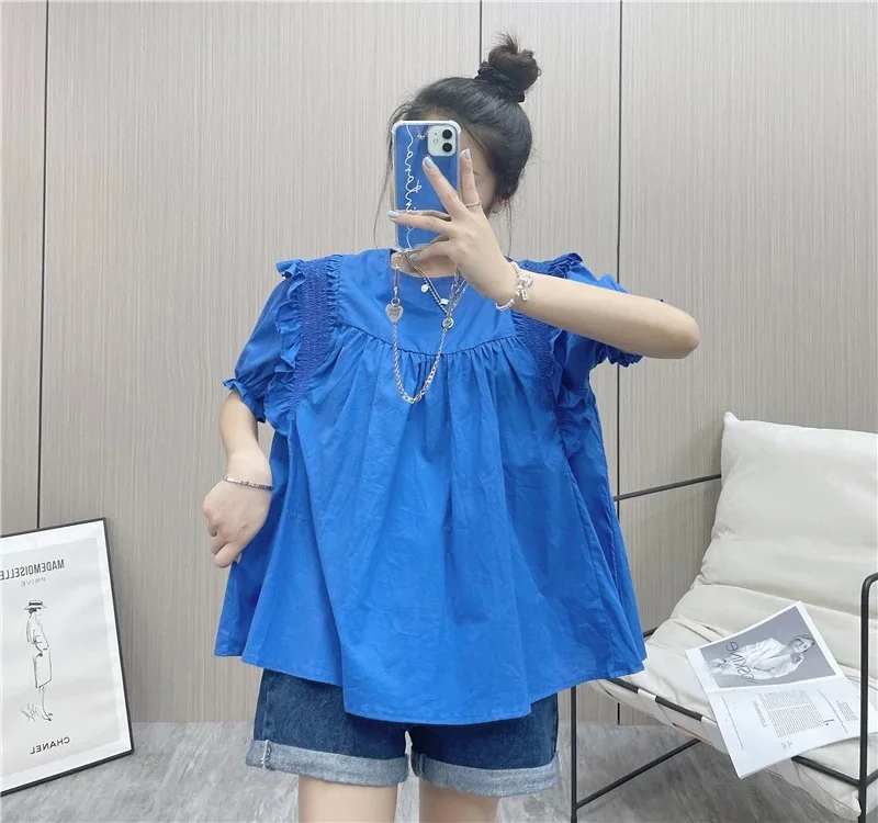 

Spring 2022 Maternity short sleeve shirt large size maternity dress2022