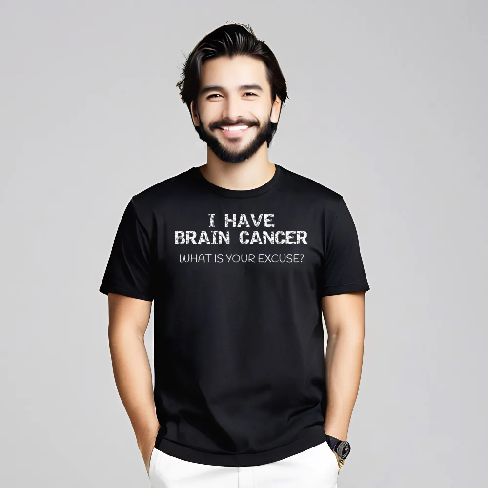 Special Mans T Shirt Funny Brain Cancer Sucks T-ShirtGift Cool Tops &amp Tees Christmas Cotton Fabric O-Neck T-Shirt Short Sleeve