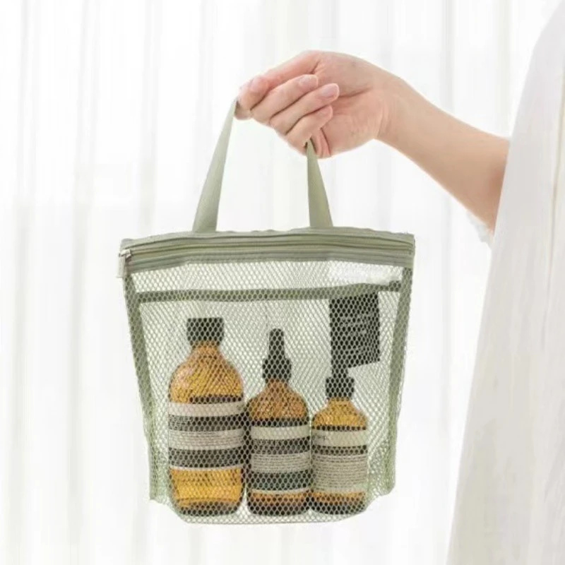 

Hollow Mesh Hanging Cosmetic Toiletry Organizer Travel Bathing Body Shower Accessories Pouch Storage Handbags Sundries Bags