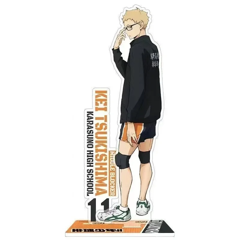Фото Оригинальное аниме Haikyuu!! Фигурка Хината Сёйо Кей Цукишима Тобио Кагеяма акриловая стоячая тарелка Kawaii ПВХ модель игрушка в подарок №4