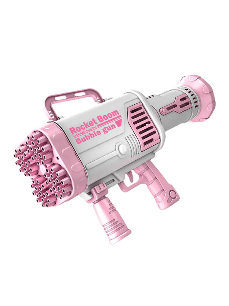 

64 Hole Bubble Guns For Kids Automatic Bubble Blower For Kids Bubbles Blower Guns Gatling Toys Rocket Launcher For Outdoor Games