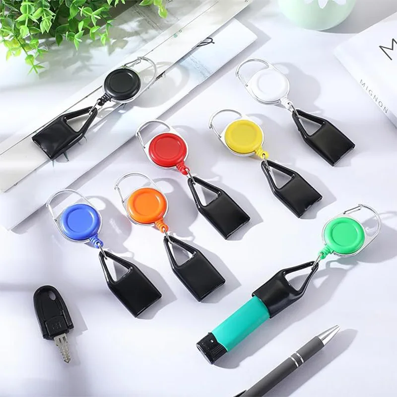 

10Pcs Silicone Lighter Protective Cover Lighter Holder Sleeve Clip With Retractable Keychain Regular Size Smoking Accessories