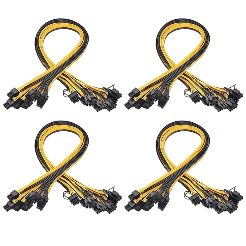 

40 Pcs 6 Pin PCI-E To 8 Pin(6+2) PCI-E (Male To Male) GPU Power Cable 50Cm For Image Cards Mining Server Breakout Board