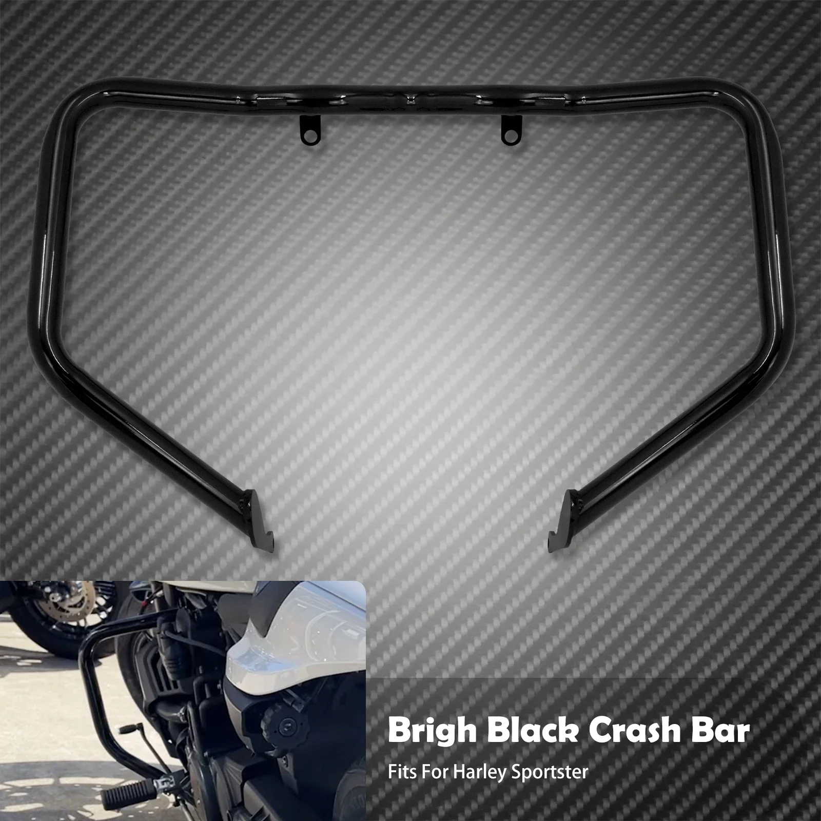 

Передняя защита двигателя мотоцикла, металлическая защита от падения, черные защитные бамперы для Harley Sportster S RH1250S 2021-2022