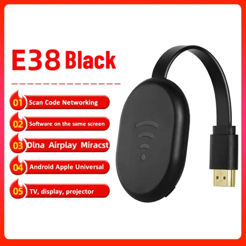 

E38 HRpart Mobile Phone Projector Wireless WiFi One Screen Pusher Apple, Android, Samsung, Vivo, OPPO, Some Huawei, Some Xiaomi