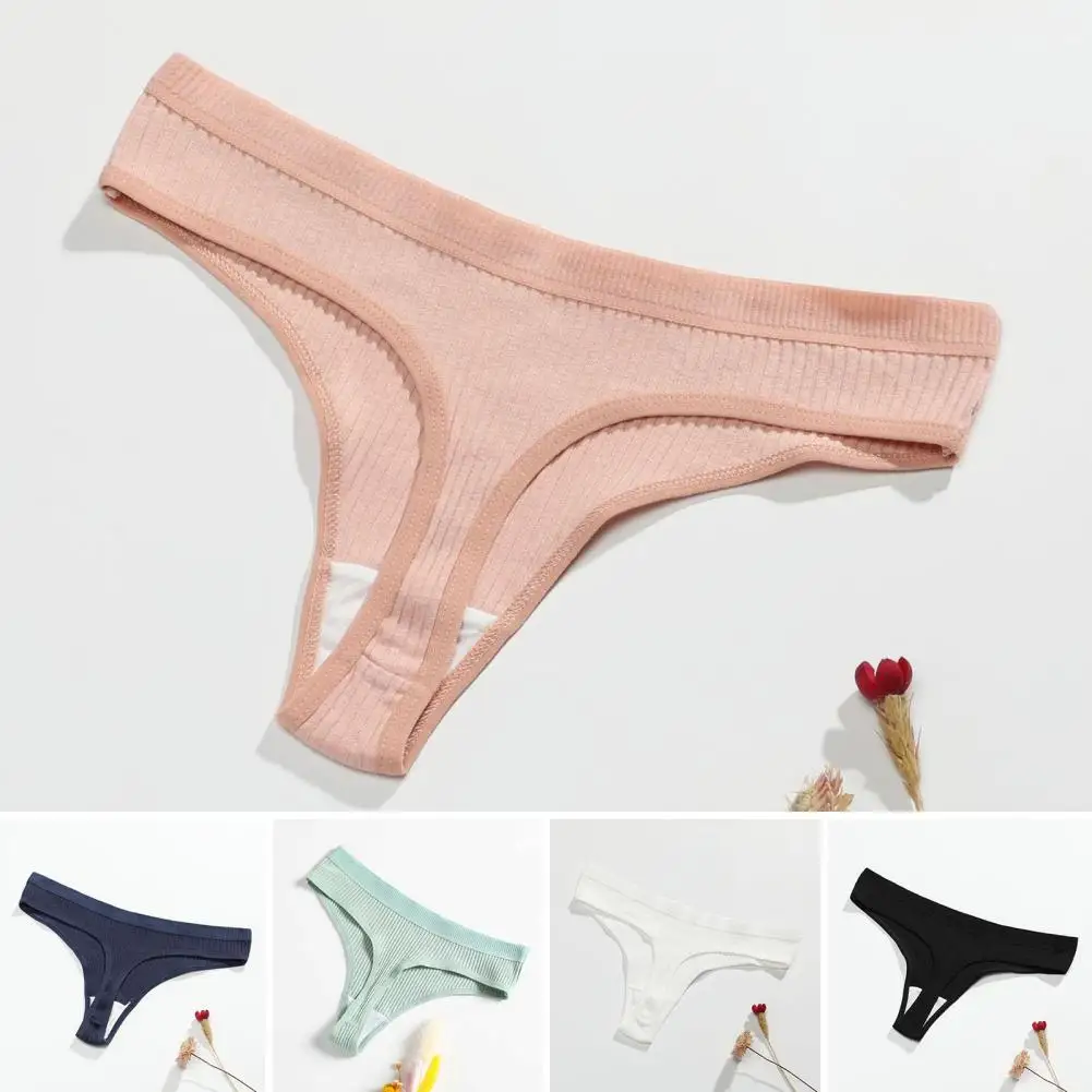 Женские сексуальные хлопковые стринги с V-образной талией женские трусики в
