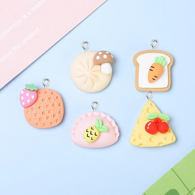 

Подвески из эпоксидной смолы в виде фруктов, 10 шт./лот, Подвески для изготовления ювелирных изделий, аксессуары «сделай сам», брелок, украшен...