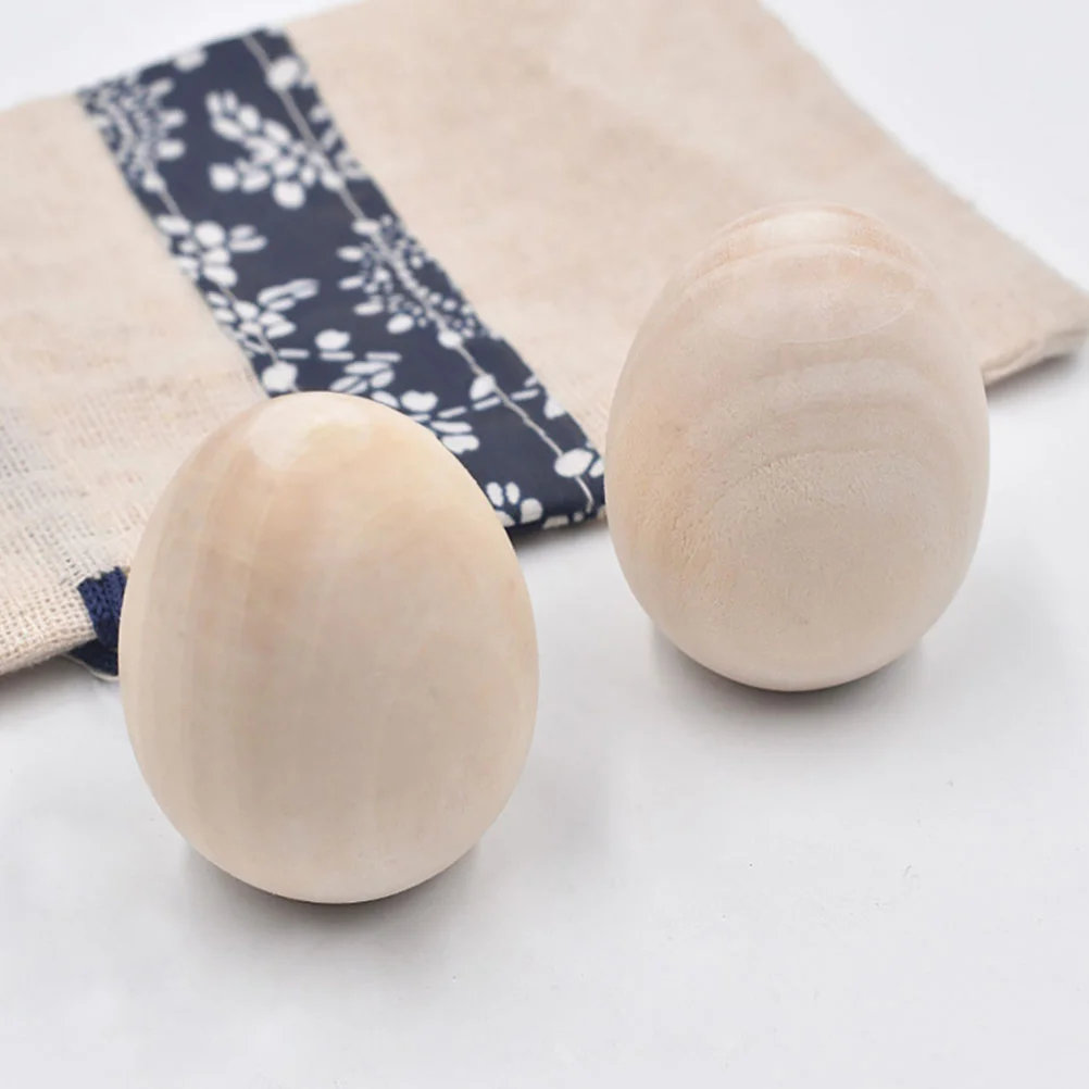 10 Pcs Practical Portable Light DIY Painting Graffiti Wooden Eggs for Kids Girls | Wood Crafts