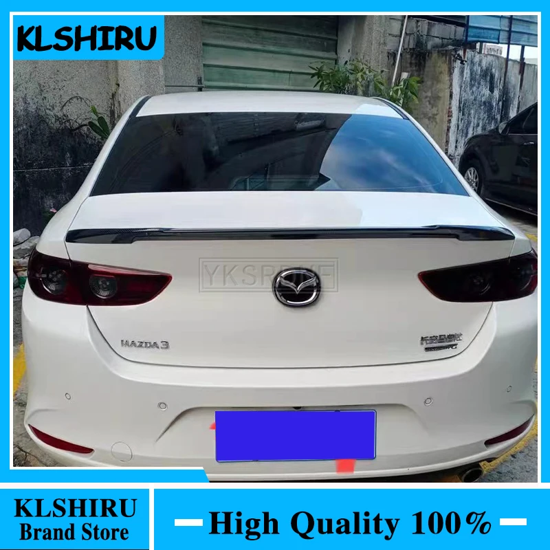 

ABS plastic primer color rear tail box wing spoiler auto parts for Mazda 3 Axela sedan 2019 2020 2021