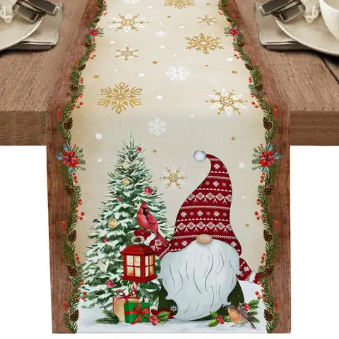 Рождественская Декоративная скатерть в виде снеговика, снежинки, украшение для свадебной вечеринки, скатерть для обеденного стола, гостино...
