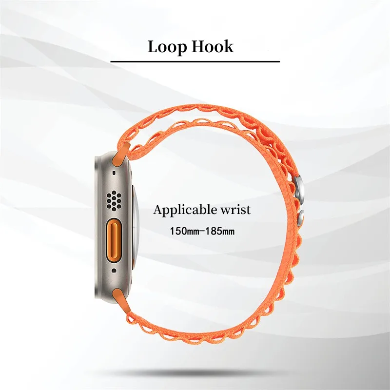 Alpine Loop Band for Apple Watch Strap 49mm 44mm 40mm 45mm 41mm 42mm 38mm 40 44 45 mm Correa iWatch Ultra Series 7 6 5 4 3 se 8