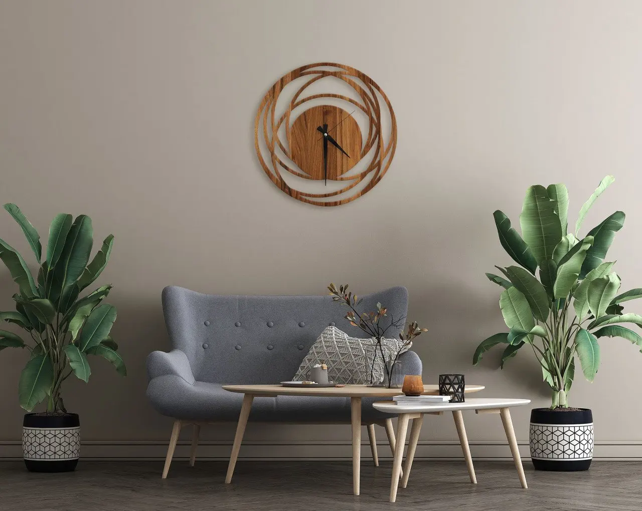 

BK Home Decorative 45cm Wooden Wall Saati-17