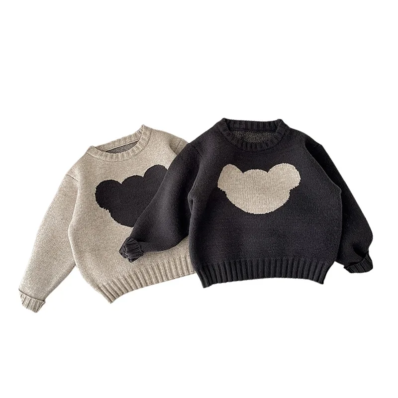 

Autumn Winter Children Knitwear Boy Girl Baby Knitted Cartoon Pullover Shirt Kid Casual Loose Full Sleeve Tops Infant Sweaters