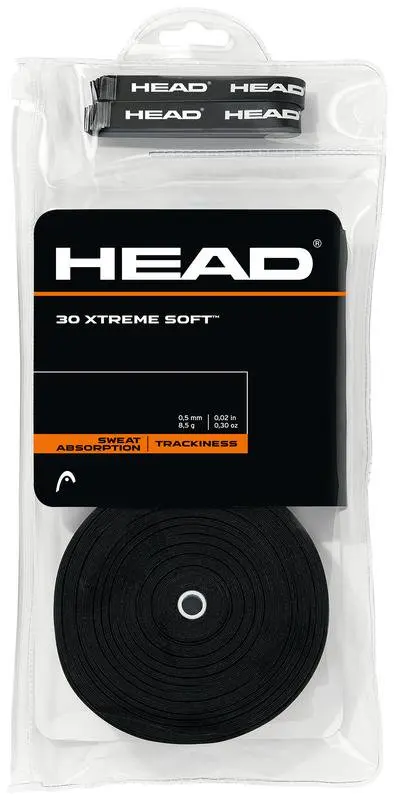 XtremeSoft Tennis over grip 30 Pack Black
