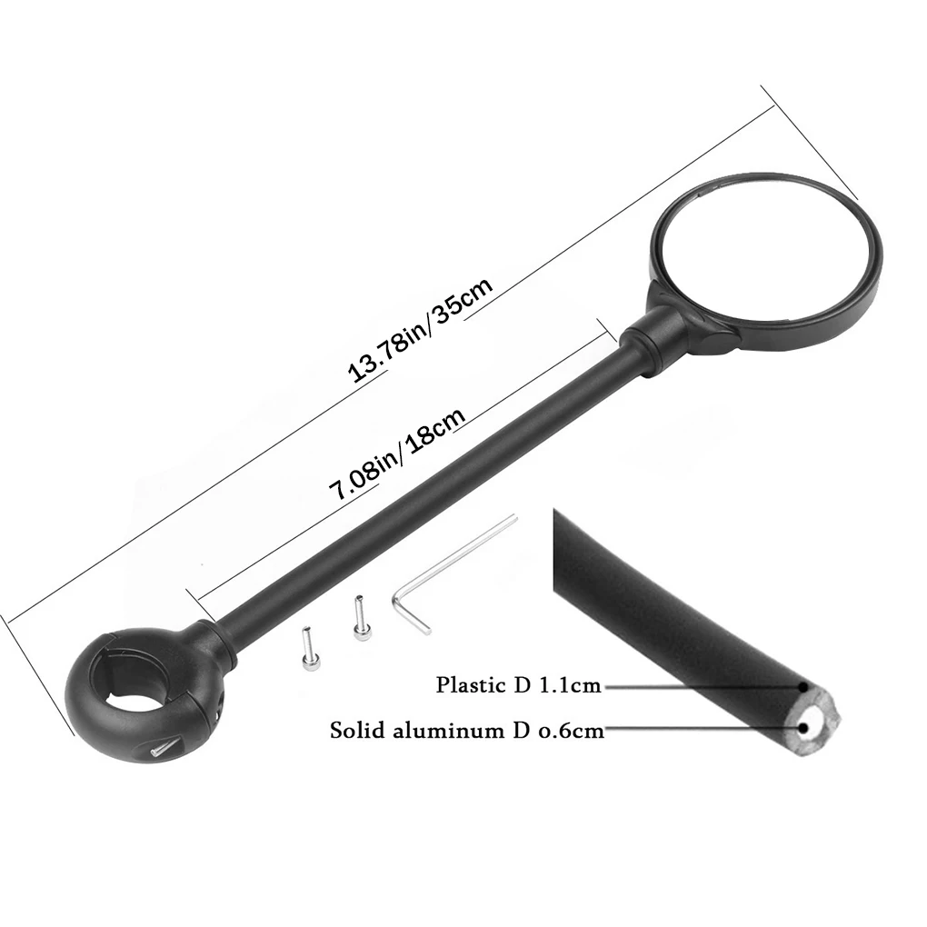 

Велосипедное Зеркало заднего вида, регулируемый мотоциклетный широкоугольный объектив, безопасный задний отражатель для велосипеда