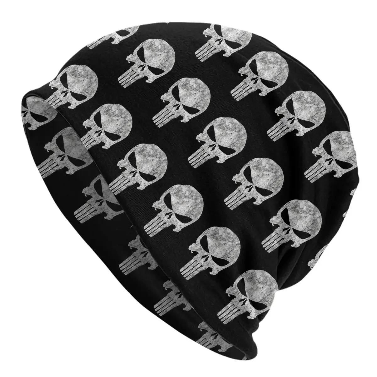 

Heavy Metal Skeleton PPUNISHER Bonnet Hats Goth Outdoor Skullies Beanies Hat Skull for Men Women Summer Head Wrap Cap