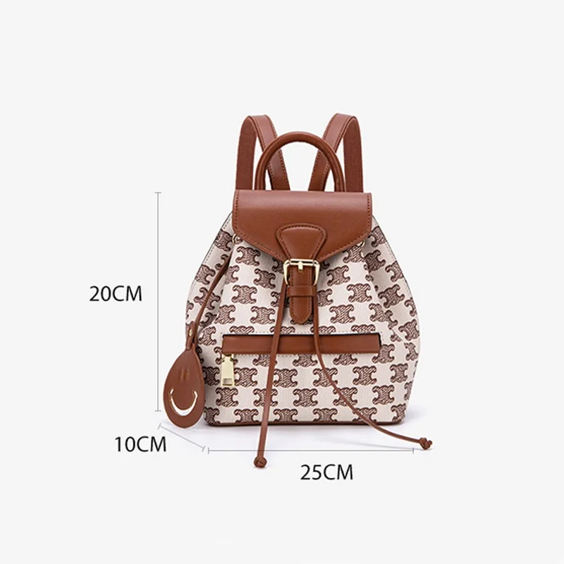 All Match Backpack Women's Niche 2022 Summer New Trendy Drawstring Small Backpack Cross Border Soft Leather Fashion Travel Bag