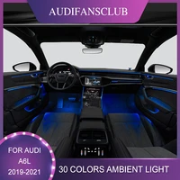 auto 30 colors for audi a6 a6l c8 2019 2021 mmi contorl car dashboard panel led atmosphere lamp luminous strip ambient light