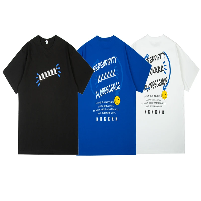 

2022SS KKKKKK T-shirt Men Women 1:1 High Quality T-Shirt Cool Refreshing Short Sleeve Tee Fashion Casual Simple Generous Style