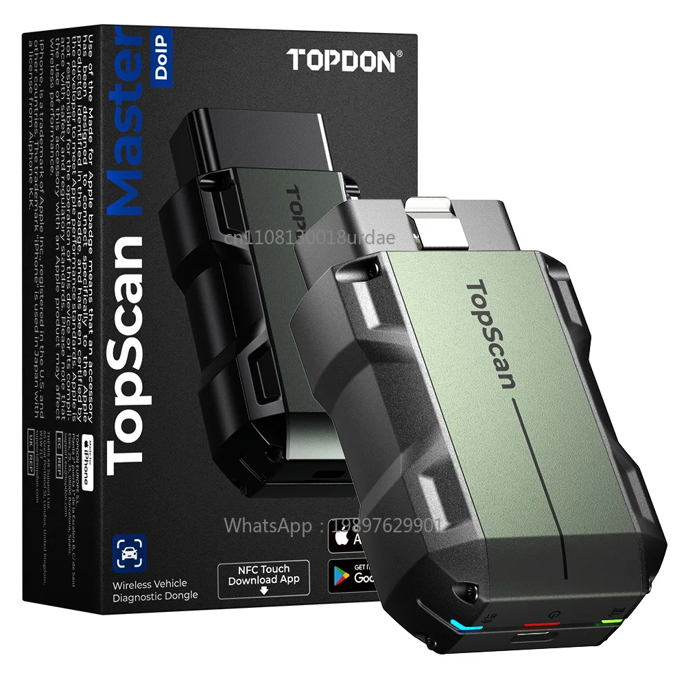 Фото Диагностический сканер TOPDON Topscan Master для полной диагностики системы, поддержка более 120 марок, с функциями двунаправленного управления, интеллектуальный диагностический инструмент для автомобилей. №2