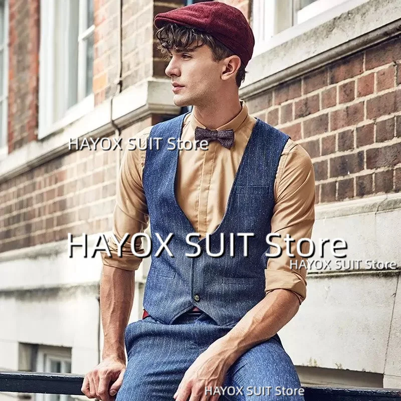 

Men's Suit Vest Slim Fit Single Breasted V-Neck Sleeveless Jackets Formal Wedding Prom Waistcoat