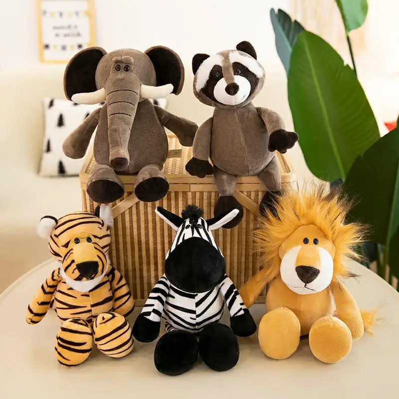 

2022 Popular Jungle Animal Dolls, Cute Pigs, Monkeys, Giraffes, Plush Toys, 8-inch Small Dolls, Children's Christmas Gifts