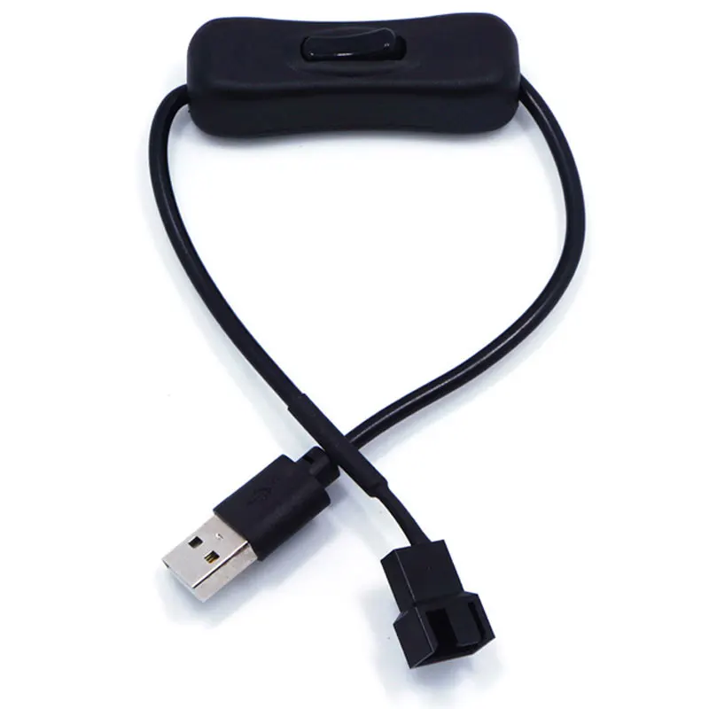 

1 к 1 2 USB к 3-Pin / 4-Pin PWM 5V USB рукав вентилятор адаптер питания соединительный кабель с переключателем ВКЛ./ВЫКЛ. 1 шт.