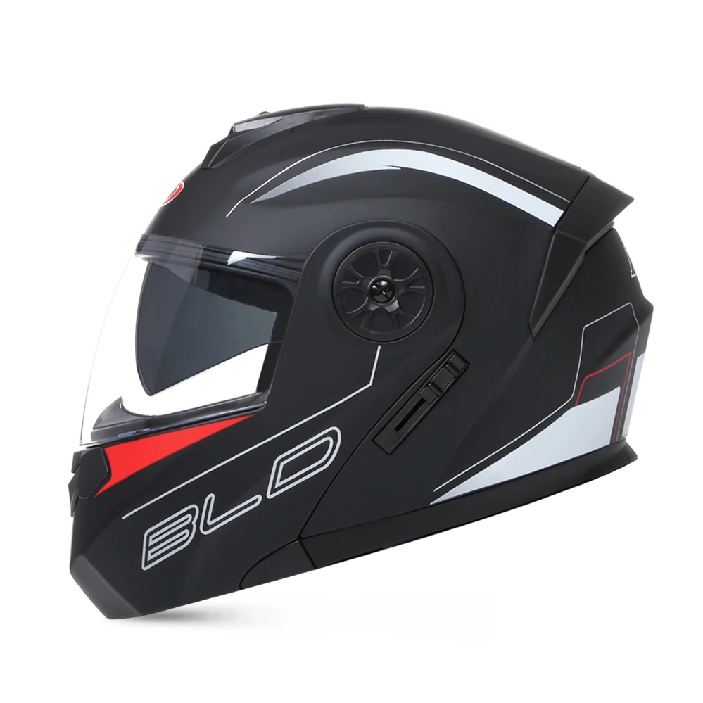 Men Women Cool Motorcycle Helmets Double Visor Modular Flip Up Helmet DOT Approved Racing Motocross Helmets Casco Kask Unisex