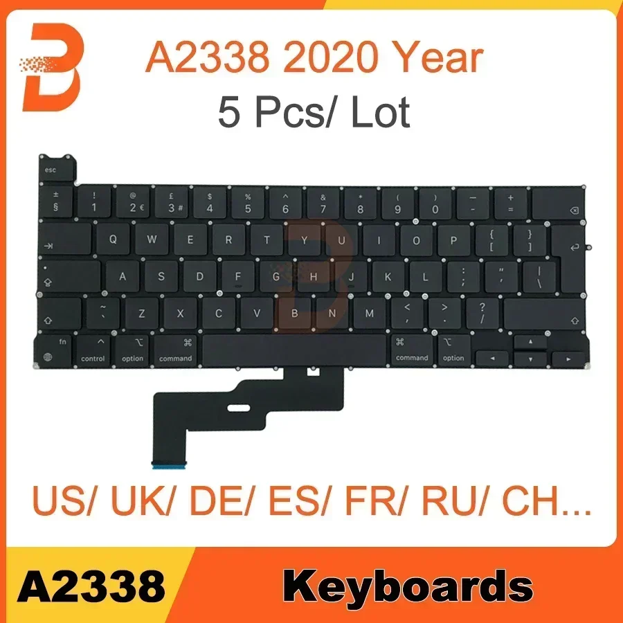 Новинка 5 шт. для Macbook Pro Retina 13 дюймов M1 M2 A2338 клавиатура США Великобритания Испания