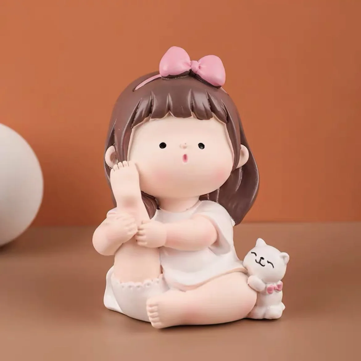

Lovely Resin Yoga Little Girl Decoration Office Station Desktop Decoration Small Items In Car Birthday Gift