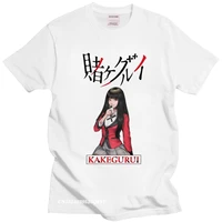 japan anime kakegurui t shirts for men camisas mend japanese manga yumeko jabami t shirt compulsive gambler tee pure cotton top