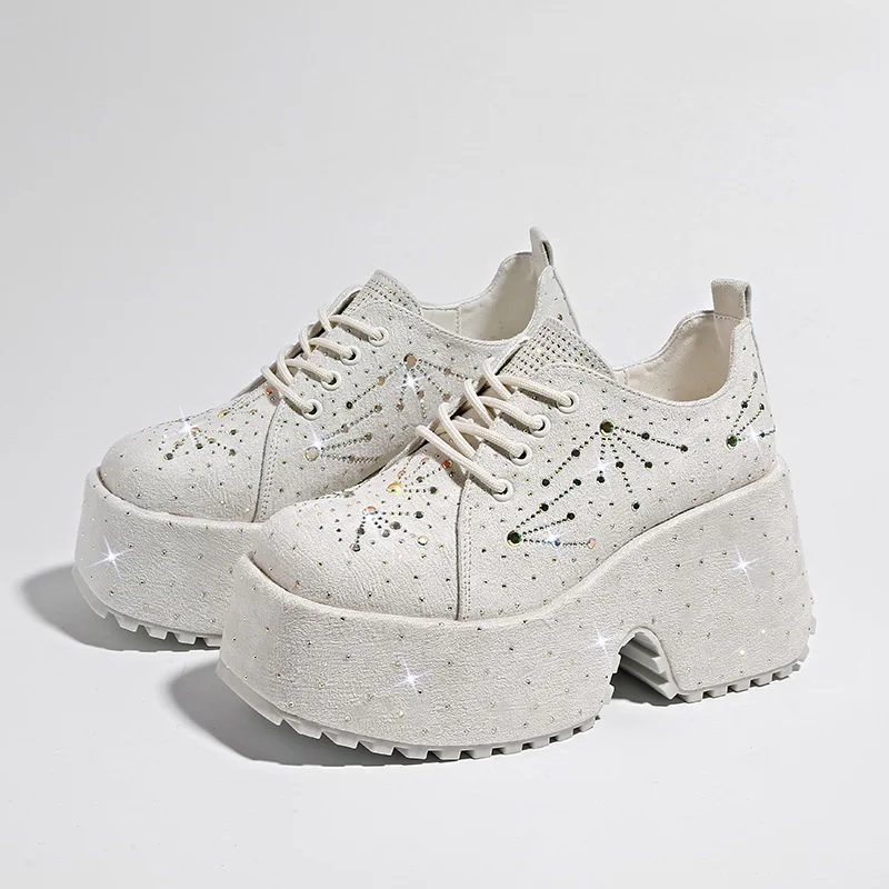 Новые женские туфли Zapatos De Plataforma Para Mujer Comodos Dama белые