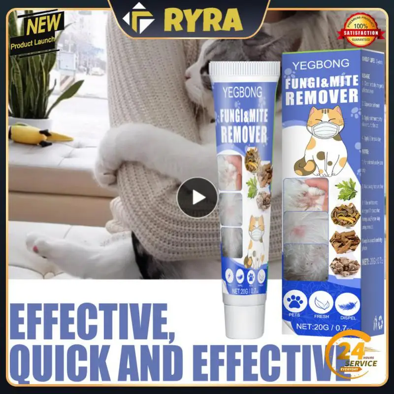 

20ml Pet Mite Removing Cream Dog Cat Skin Disease Treat Cream Flea Lice Ointment Anti-itch Dermatitis Sterilizing Clean Repair