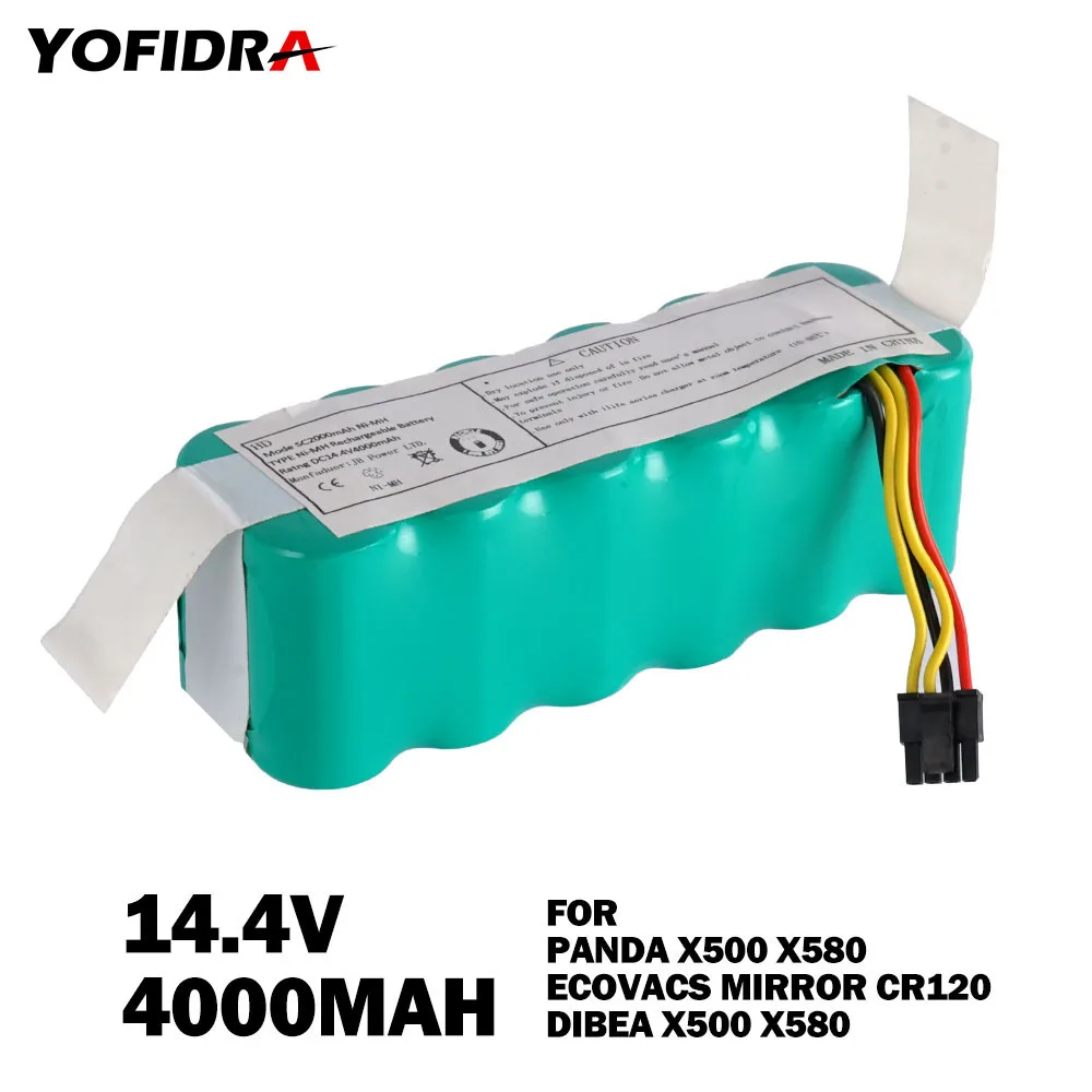 

14.4V 4000mAh NI-MH Battery for Dibea X500 X580 Ecovacs Mirror CR120 Vacuum Cleaner Sweeping Robot Battery
