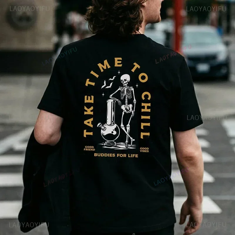 Мужская одежда футболки с рисунком тяжелых металлов рок черепа женские