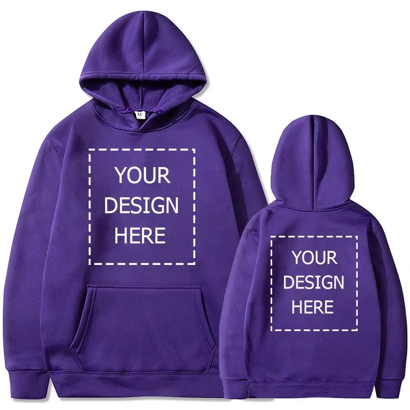 Hoodie custom printed logo group annual meeting culture shirt advertising long-sleeved loose hooded coat work cloth