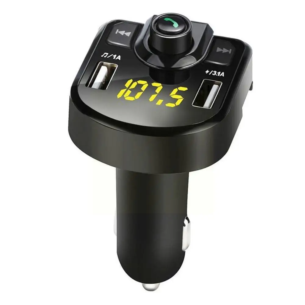 

Car Wireless Bluetooth FM Transmitter Handsfree Audio 3.1A Player MP3 Charger Output Fast Auto Accessories Dual Receiver US I6C6