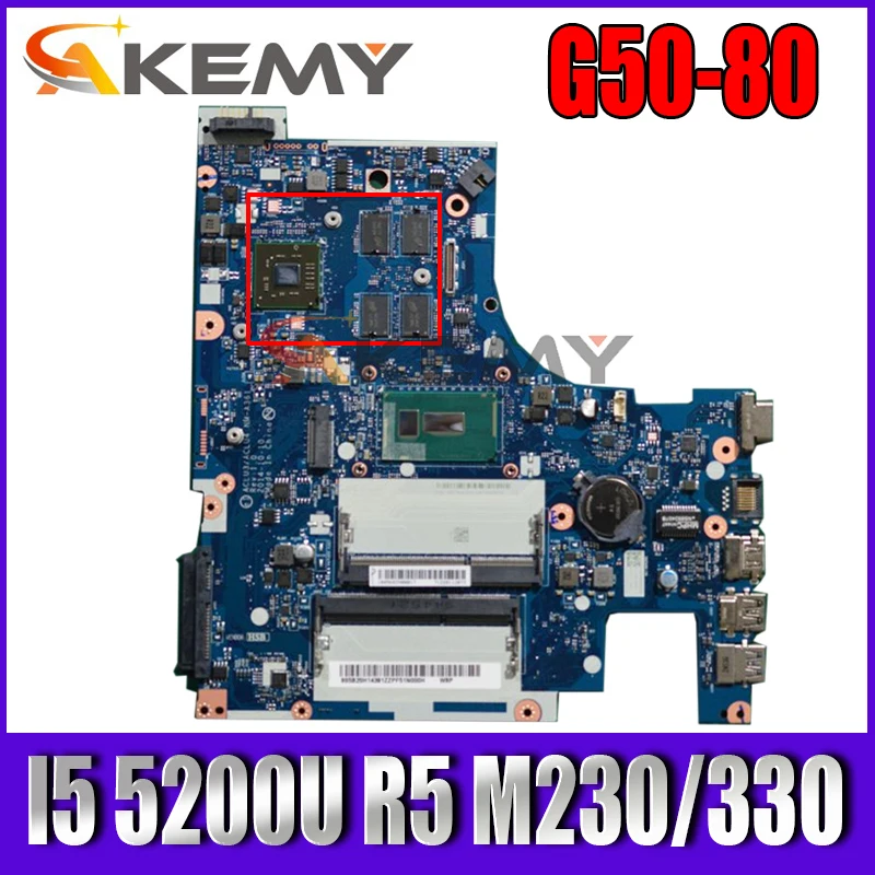 

NM-A361 Motherboard For Lenovo G50-80 G50-80M Laptop Motherboard with CPU I5 5200U SR23W R5 M230 / 330 DDR3 100% Fully Tested
