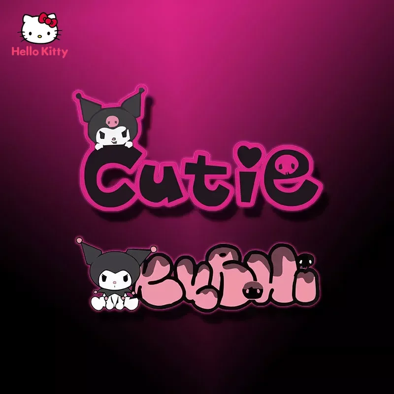 

Hello Kitty Kulomi Stickers Car Fuel Tank Cover Stickers Car Window Cartoon Animation Stickers Motorcycle Decoration Stickers