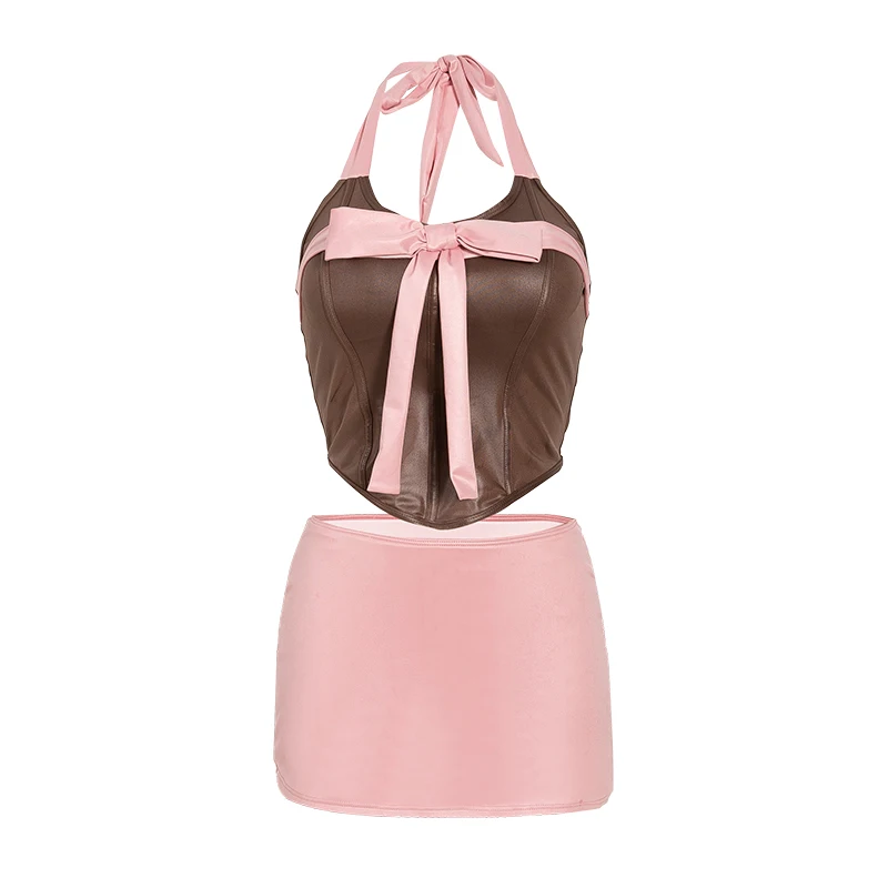 2024 Женский комплект с бикини на бретелях купальник из двух частей подкладкой и