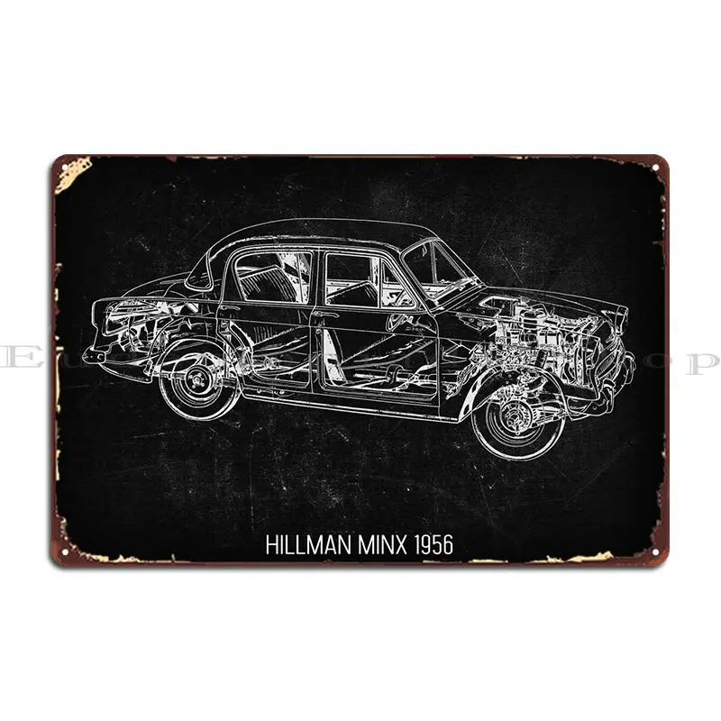 

Металлический знак Hillman Minx 1956, паб, гараж, бар, персонализированный клубный жестяной знак, постер