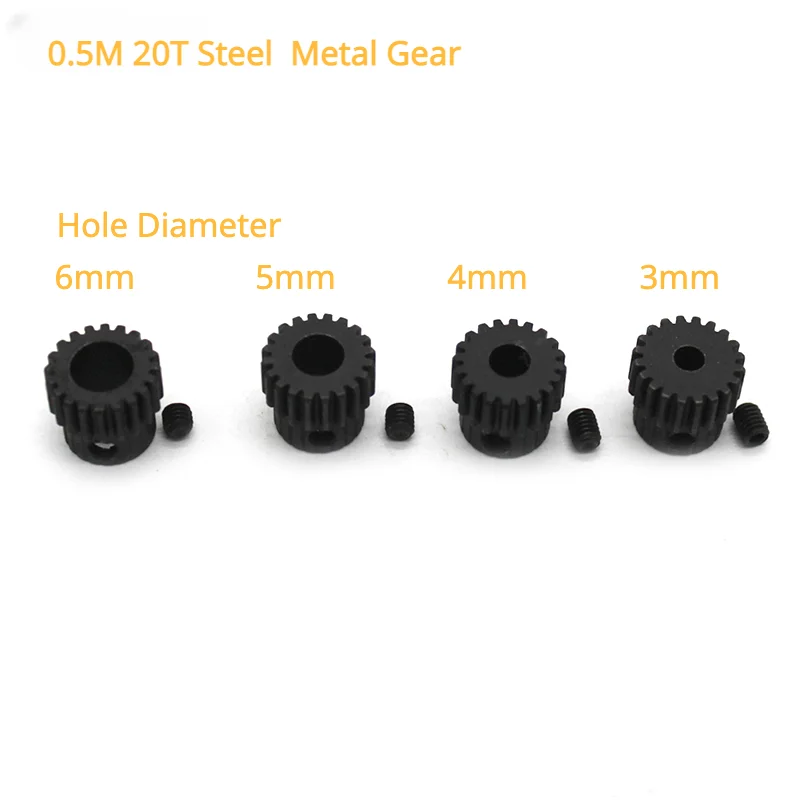 

Стальная шестерня 20T 0,5 м с отверстием 3 мм/4 мм/5 мм/6 мм