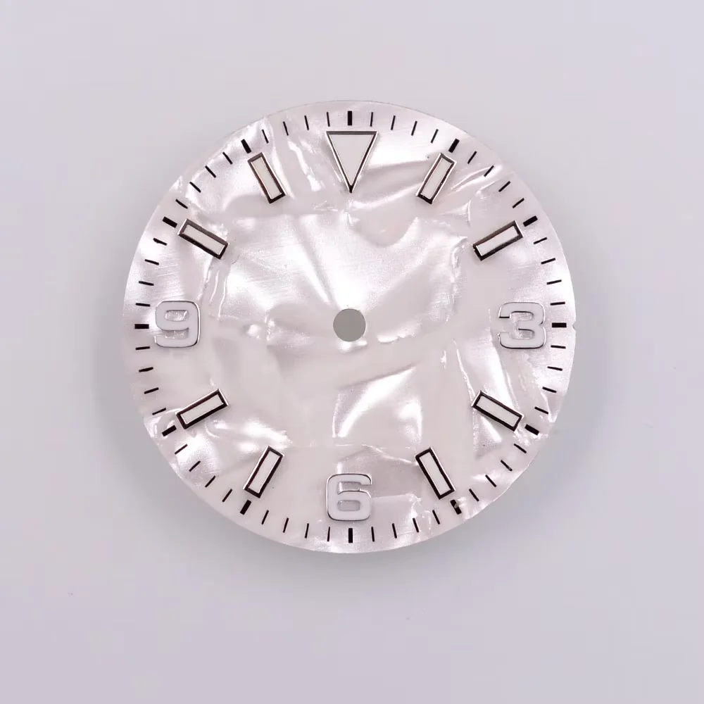 Зеленый светящийся циферблат для часов NH35A NH36 NH36A стерильный 29 мм