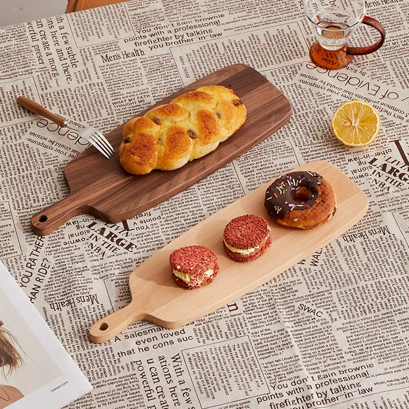 

Japanese Black Walnut Chopping Board Chopping Board, Western Pizza Sushi Steak Tray Board Wood Bread Tray Fruit