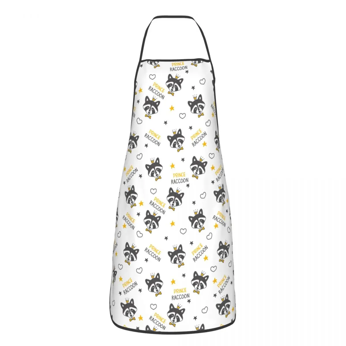 

Raccoon Cartoon Cute Apron for Women Men Printed Kitchen Bibs Polyester Cuisine Cooking Baking Tablier
