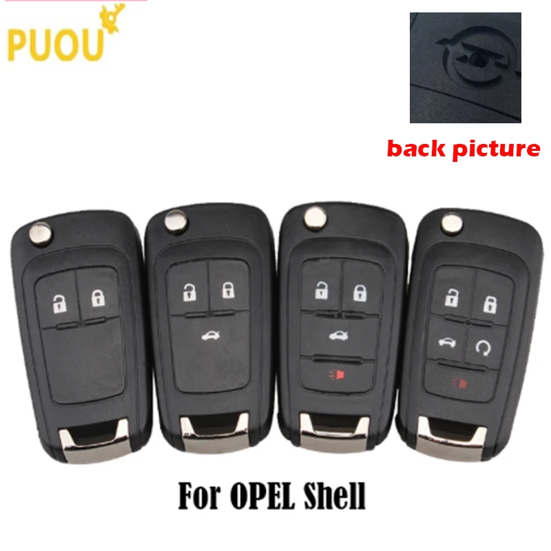 

2/3/4/5 Button Flip Remote Key Case Shell for VAUXHALL OPEL Insignia Astra J Zafira C Mokka Car Control Fob Cover Housing