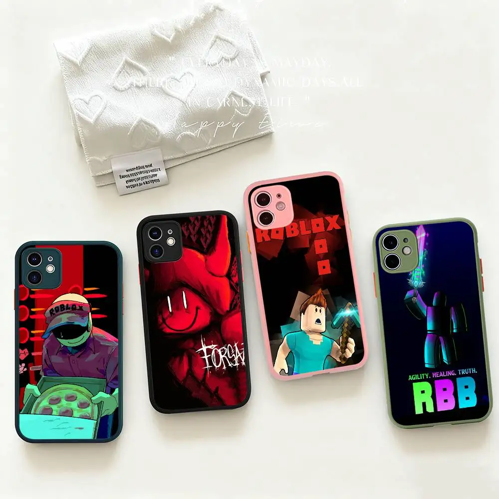 Фото Чехол для телефона Game R-Roblox-ES для iPhone 16, 15, 14, 11, 12, 13 Pro Max Plus 12, XS Max, матовый чехол на заднюю панель №1