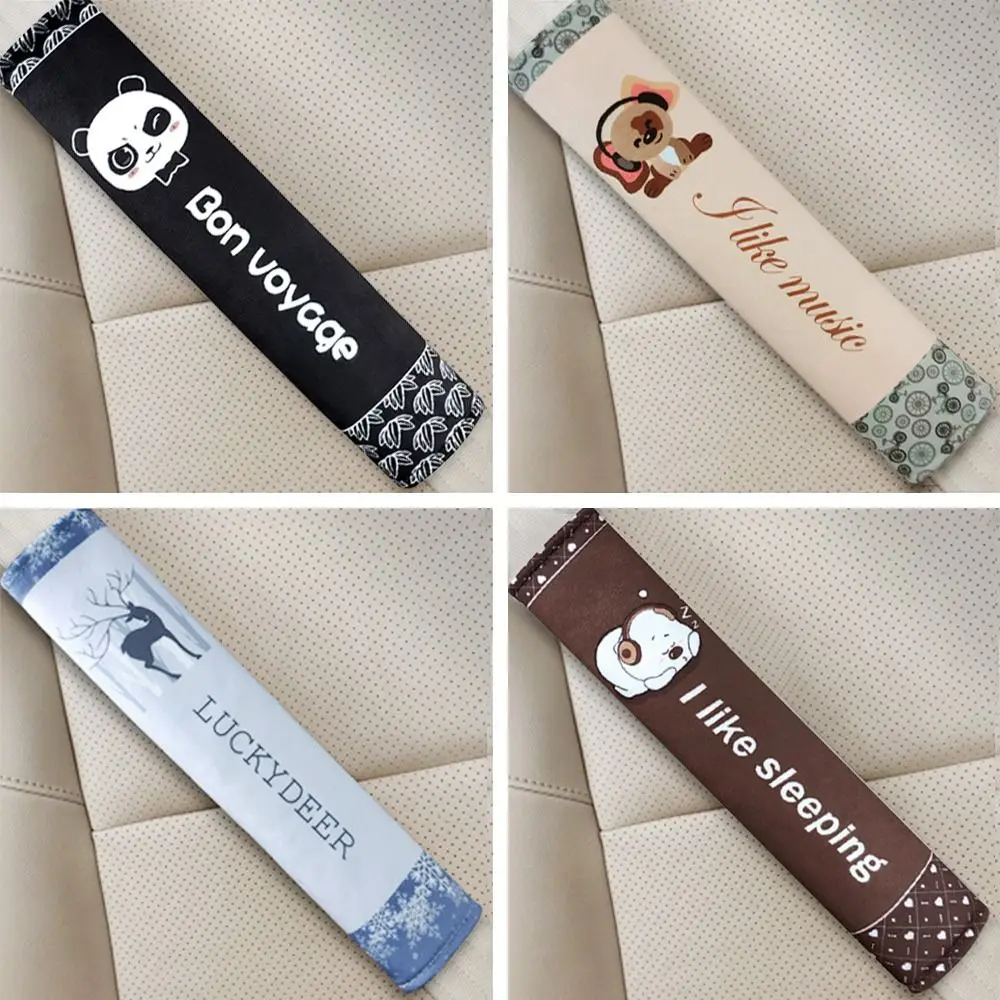 

1 Pair Universal Cartoon Car Seat Belt Cover Soft Auto Seat Belt Shoulder Pads Vehicle Safety Shoulder Strap Cover