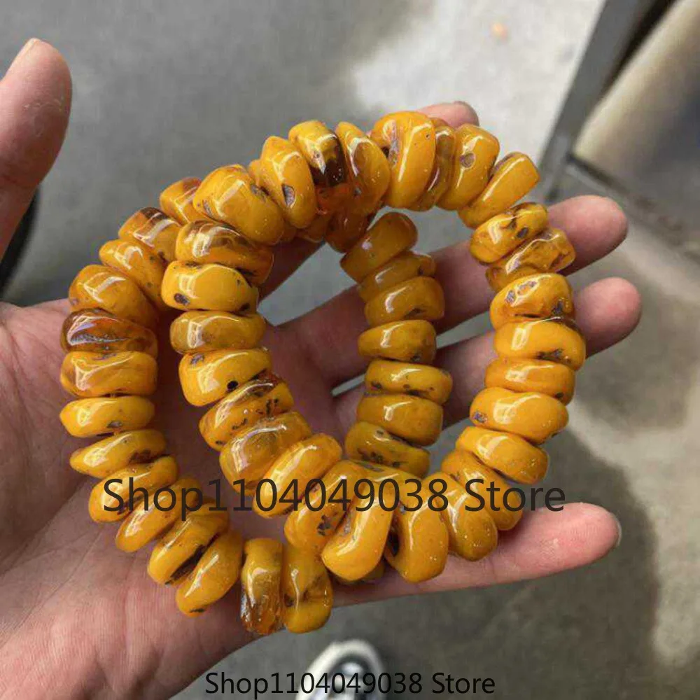 Янтарный браслет подарок натуральная кожа крупная энергия для женщин